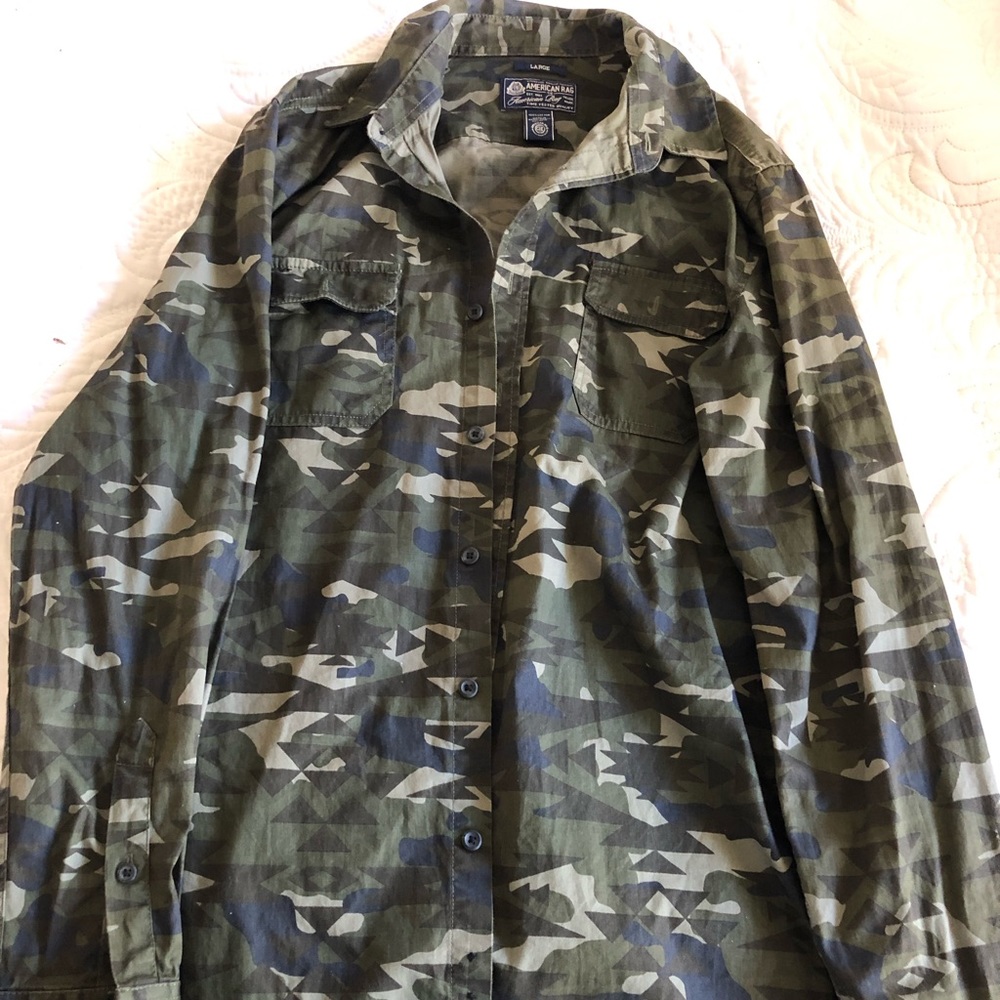 Camo button up flannel